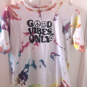 Good Vibes Only tie-dye shirt